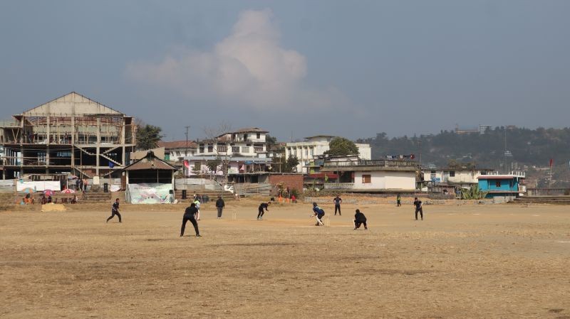 KLSU and Tempo Cricket Club cricket match in progress on January 8